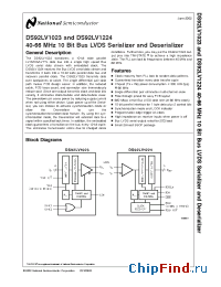 Datasheet DS92LV1023TMSAX manufacturer National Semiconductor