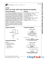 Datasheet LF442MWC производства National Semiconductor