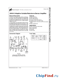 Datasheet LM1815 производства National Semiconductor