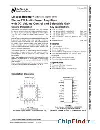 Datasheet LM4835LQ manufacturer National Semiconductor