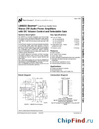 Datasheet LM4835MT manufacturer National Semiconductor