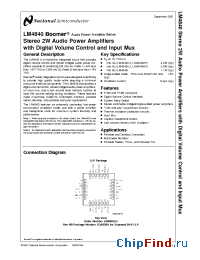 Datasheet LM4840MH manufacturer National Semiconductor
