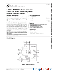 Datasheet LM4843MH manufacturer National Semiconductor