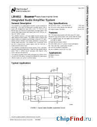 Datasheet LM4852 manufacturer National Semiconductor