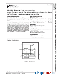 Datasheet LM4924 manufacturer National Semiconductor