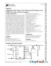 Datasheet LM5072MHX-50 manufacturer National Semiconductor