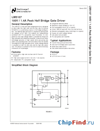Datasheet LM5107SD manufacturer National Semiconductor