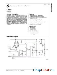 Datasheet LM555CH manufacturer National Semiconductor