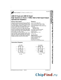 Datasheet LM6142AIN manufacturer National Semiconductor