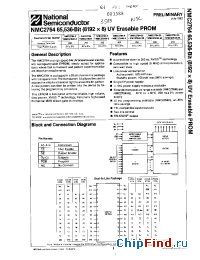 Datasheet NMC2764-25 производства National Semiconductor