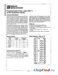 Datasheet PAL12R6A manufacturer National Semiconductor