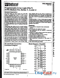Datasheet PAL20L6-4NC manufacturer National Semiconductor