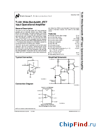 Datasheet TL081 производства National Semiconductor