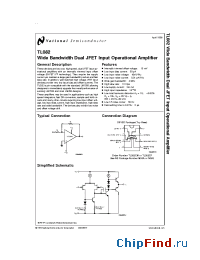 Datasheet TL082 производства National Semiconductor