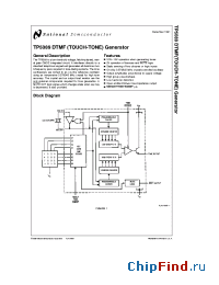 Datasheet TP5089 производства National Semiconductor