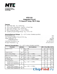 Datasheet NTE1100 производства NTE