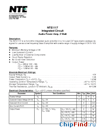 Datasheet NTE1117 manufacturer NTE