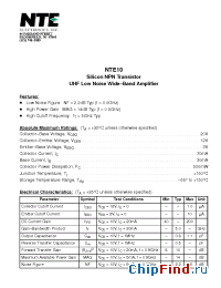 Datasheet NTE1498 производства NTE