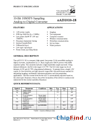 Datasheet nAD1010-18 manufacturer Nordic VLSI