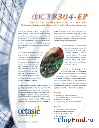 Datasheet OCT8304-EP manufacturer Octasic