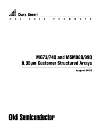 Datasheet MG73QB10 производства OKI