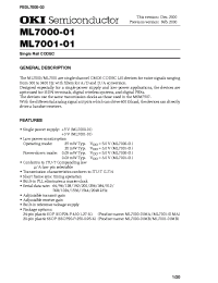 Datasheet ML7000-01MB производства OKI