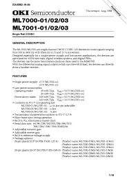 Datasheet ML7001-02MB производства OKI