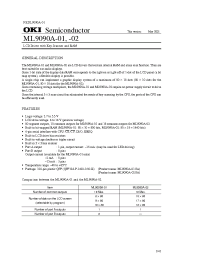 Datasheet ML9090A-01 производства OKI