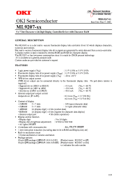 Datasheet ML9207 производства OKI