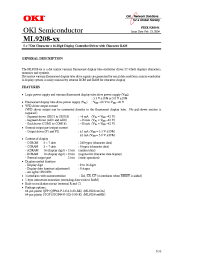 Datasheet ML9208-XX производства OKI