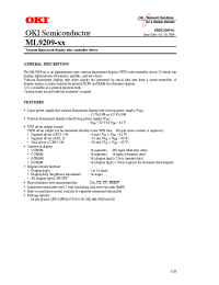 Datasheet ML9209 производства OKI
