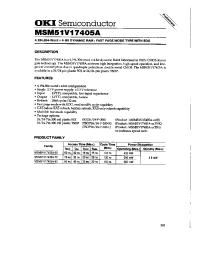 Datasheet MSM51V17405A-70 manufacturer OKI