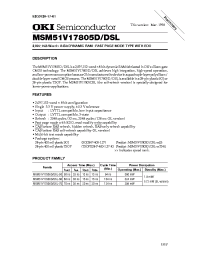 Datasheet MSM51V17805DSL-50 manufacturer OKI