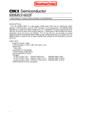 Datasheet MSM531602F manufacturer OKI