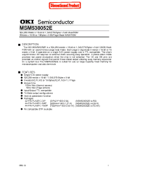 Datasheet MSM538052E-XXRS manufacturer OKI