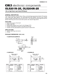 Datasheet OL5204N-60/P20 manufacturer OKI