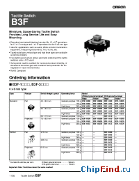 Datasheet B3F-1000S manufacturer Omron