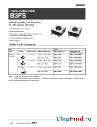 Datasheet B3FS-1000 manufacturer Omron