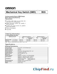 Datasheet B3S-1102 manufacturer Omron