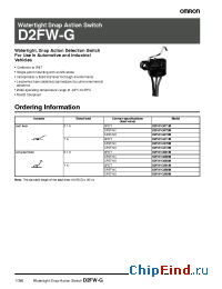 Datasheet D2FW-G manufacturer Omron