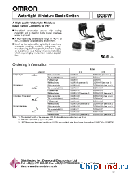 Datasheet D2SW-3L3D manufacturer Omron