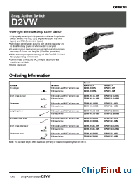 Datasheet D2VW-01L2 manufacturer Omron