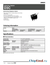 Datasheet D3C manufacturer Omron