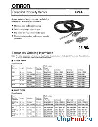 Datasheet E2EL-X1R5E1-M1L manufacturer Omron