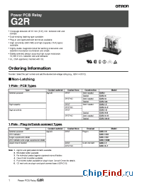 Datasheet G2R-1A-E manufacturer Omron