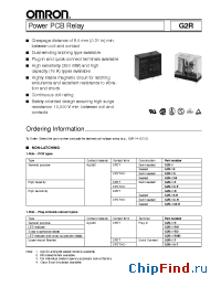 Datasheet G2R-1-E12DC+ manufacturer Omron