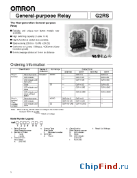 Datasheet G2R-1-SN110AC manufacturer Omron