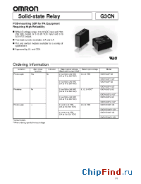 Datasheet G3CN-DX03P-US manufacturer Omron