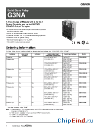 Datasheet G3NA-4B manufacturer Omron