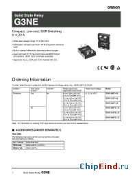 Datasheet G3NE manufacturer Omron